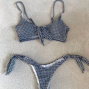 SheIn Black and white gingham swimsuit